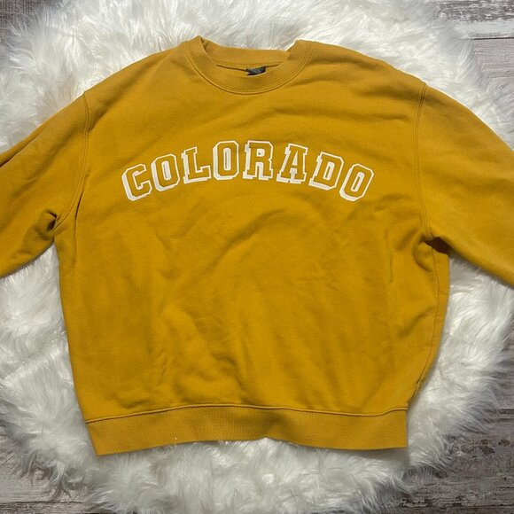WILD FABLE Yellow/Gold colors Colorado Sweatshirt SIZE M - Picture 3 of 6